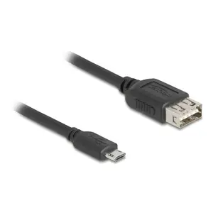 DeLOCK 81518 USB cable USB 2.0 1 m Micro-USB B USB A Black