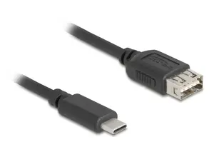 DELOCK кабель USB 2.0 2 м — USB C на USB A, 0.48 Гбит/с, позолоченные контакты, чёрный