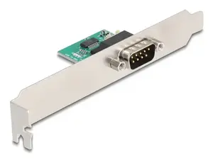 DELOCK 90582 USB 2.0 — последовательный преобразователь/репитер/изолятор RS-232, FTDI FT231XS, зелёный/нержавеющая сталь