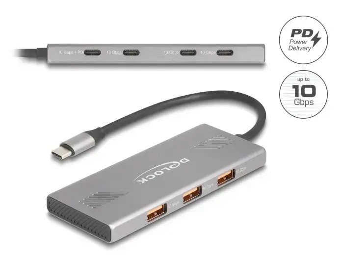 DELOCK USB 3.2 Gen 2 Type‑C хаб 64313 Photo 2