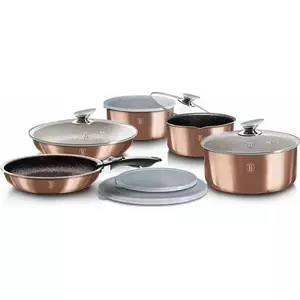 Cookware set berlinger haus BH-1591 - titanium-coated pots and pans, Copper Metallic Line