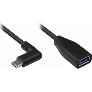 Кабель Alcasa USB-C — USB-A 0.1 м чёрный (2811-OTGW)