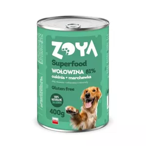 Влажный корм для собак ZOYA Superfood Beef 400 г — влажный корм, говядина, 400 г, взрослым собакам, поддержка пищеварения