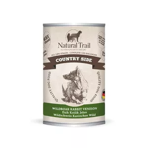 Влажный корм для собак Natural Trail Country Side Кабан Кролик Олень, 400 г