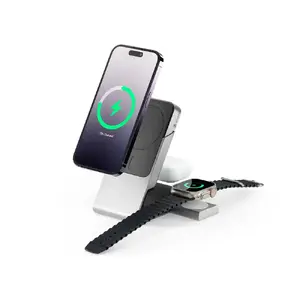 ALOGIC Matrix+ 3-in-1 Magnetic Charging Dock with 5000mAh Power Bank, Apple Watch Charger and 30W Power Adapter