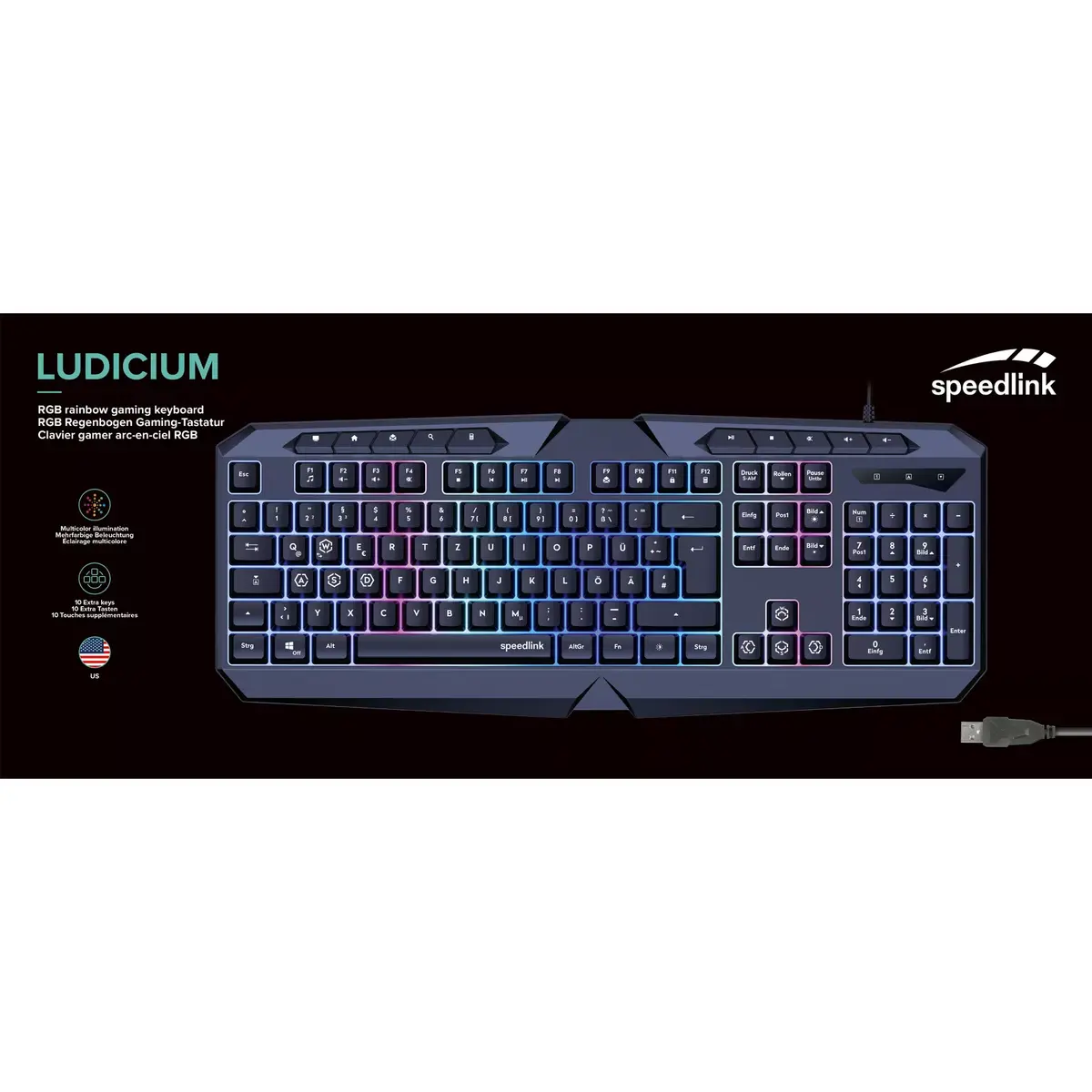 Механическая клавиатура Speedlink Ludicium RGB Rainbow Photo 6