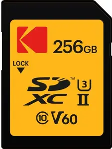 Kodak EKMSD256GUHS2V1K Atmiņas karte 256 GB SDXC UHS-II Class 10 Lasīšana 300 MB/s Rakstīšana 160 MB/s