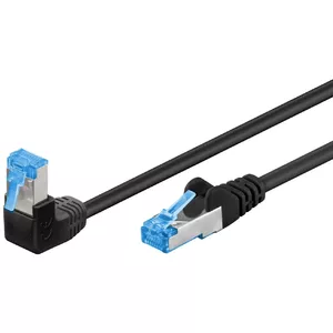 Сетевой кабель GOOBAY 51556 Cat6a S/FTP (S-STP) RJ-45—RJ-45 0,5 м черный/синий