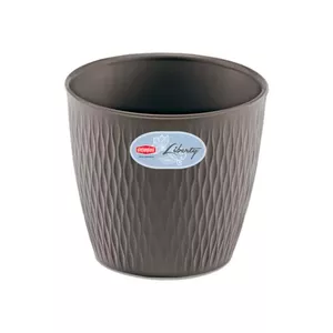 Flower pot stefanplast Liberty Ø20×19 cm, grey, plastic