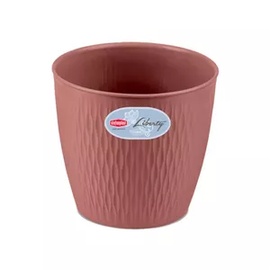 Flower pot stefanplast Liberty Ø20×19 cm, brown, plastic