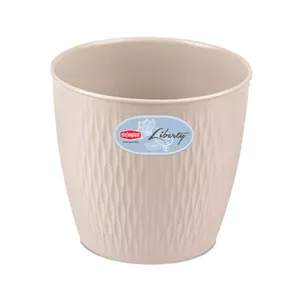 Flower pot stefanplast Liberty Ø25×23 cm white - plastic plant pot for indoor and outdoor use