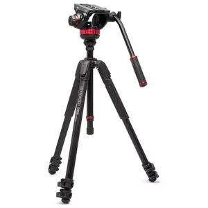 Statīvs Manfrotto 055 Video Alu Black ar galvu 502AH, alumīnijs, profesionāls