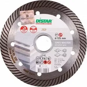 Алмазный отрезной диск Distar 7D GRES MASTER 125 мм 1A1R — для керамогранита и керамики