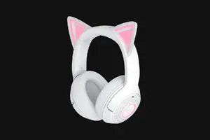 Беспроводная игровая гарнитура Razer Kraken Kitty V2 BT Bluetooth белого цвета с оголовьем и встроенным микрофоном