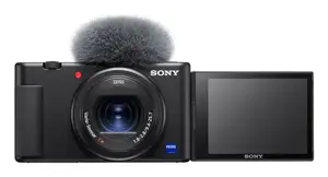 Камера Sony ZV-1 20.1 МП Exmor RS CMOS черного цвета с сенсором 1", разрешением видео 4K, Wi-Fi, Bluetooth и сенсорным экраном 3"