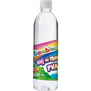 Šķidrais PVA līme St. Majewski Bambino 500 ml — balta līme papīram, kartonam un rokdarbiem