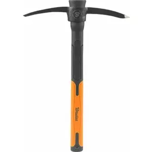Pickaxe BRADAS KILOF KT-KF1045 with 450 g fiberglass handle, metal head—garden and construction tool