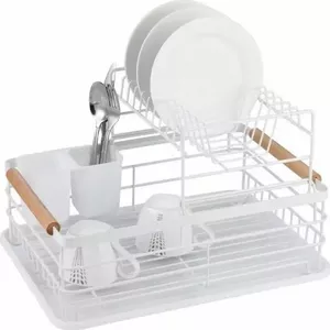 Dish Drainer Two-Tier KingHoff KH-1798, dimensions 43×32×27 cm, stainless-steel rack