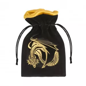 Storage Bag Q-Workshop Dragon Black & Golden Velour Dice Bag, 100×150×5 mm