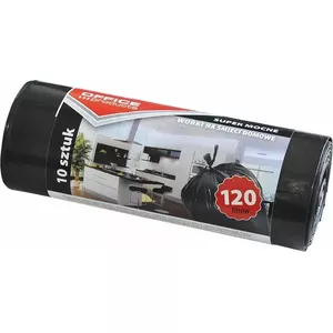 Trash Bags Office Products 120 L, LDPE, 10 pcs, Black