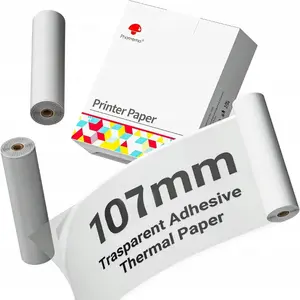 Caurspīdīgs papīra ruļļa uzlīmes Phomemo 110 mm priekš Phomemo M832 M04 S AS Q22