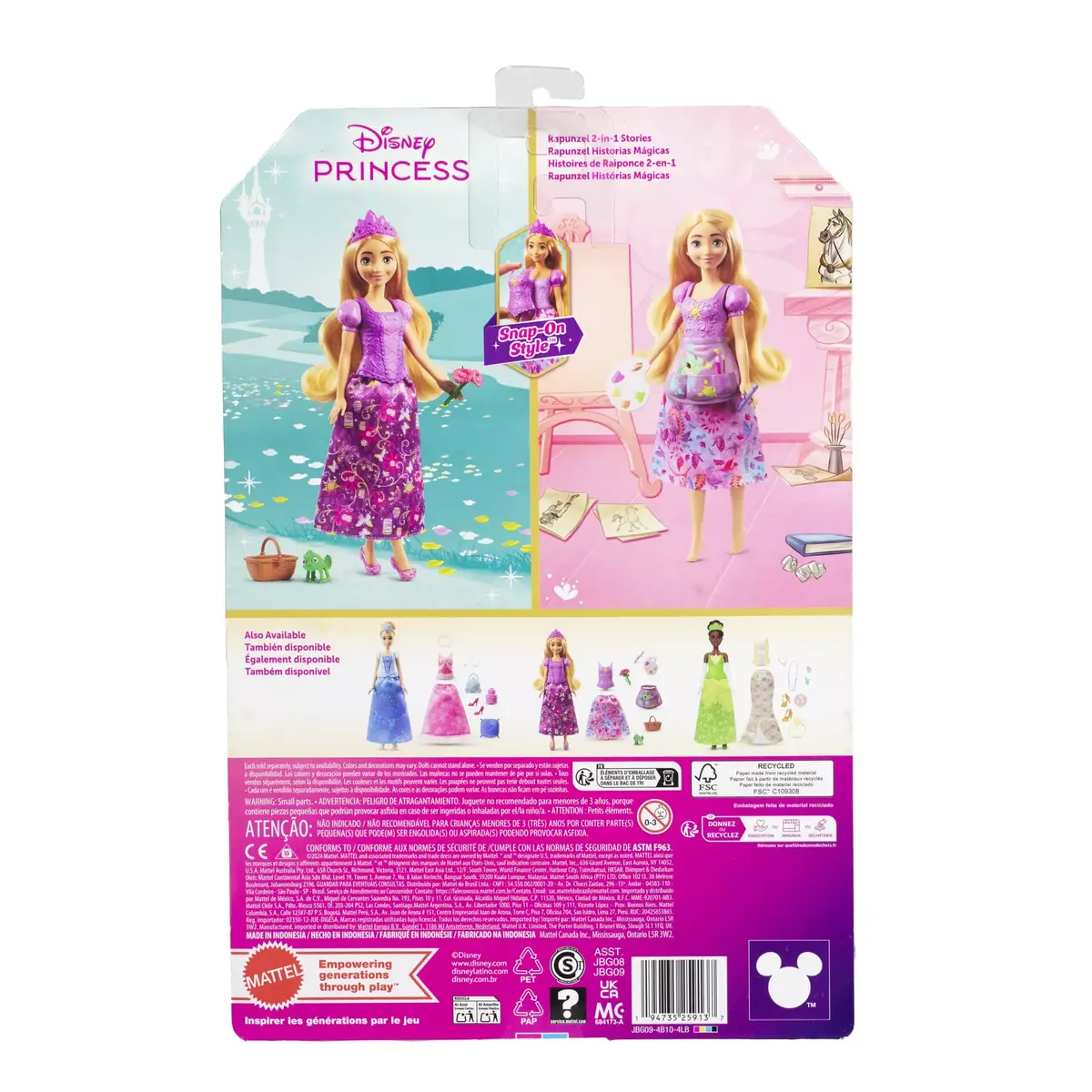 Mini lelle Mattel Disney Princess Rapunzel 2-in-1 Photo 11
