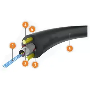 Optiskais šķiedras kabelis electro base MD-UT-8F-4067, 8 šķiedras,Ø 5.5 mm, garums 40 m