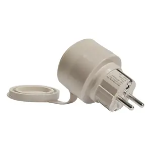 Āra vada kontaktligzda Shelly Outdoor Plug S Gen3 — Wi‑Fi un Bluetooth, 230 V, 12 A, IP44, darbības rādiuss 50 m, Mocha