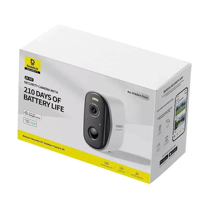 Surveillance Camera Baseus N1 Outdoor Camera White Photo 4
