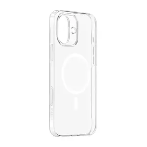 Telefonu maciņš Baseus iP16 Caurspīdīgs TouchButton Magnetic — caurspīdīgs aizsargvāciņš ar skārienpogu un magnētisku stiprinājumu