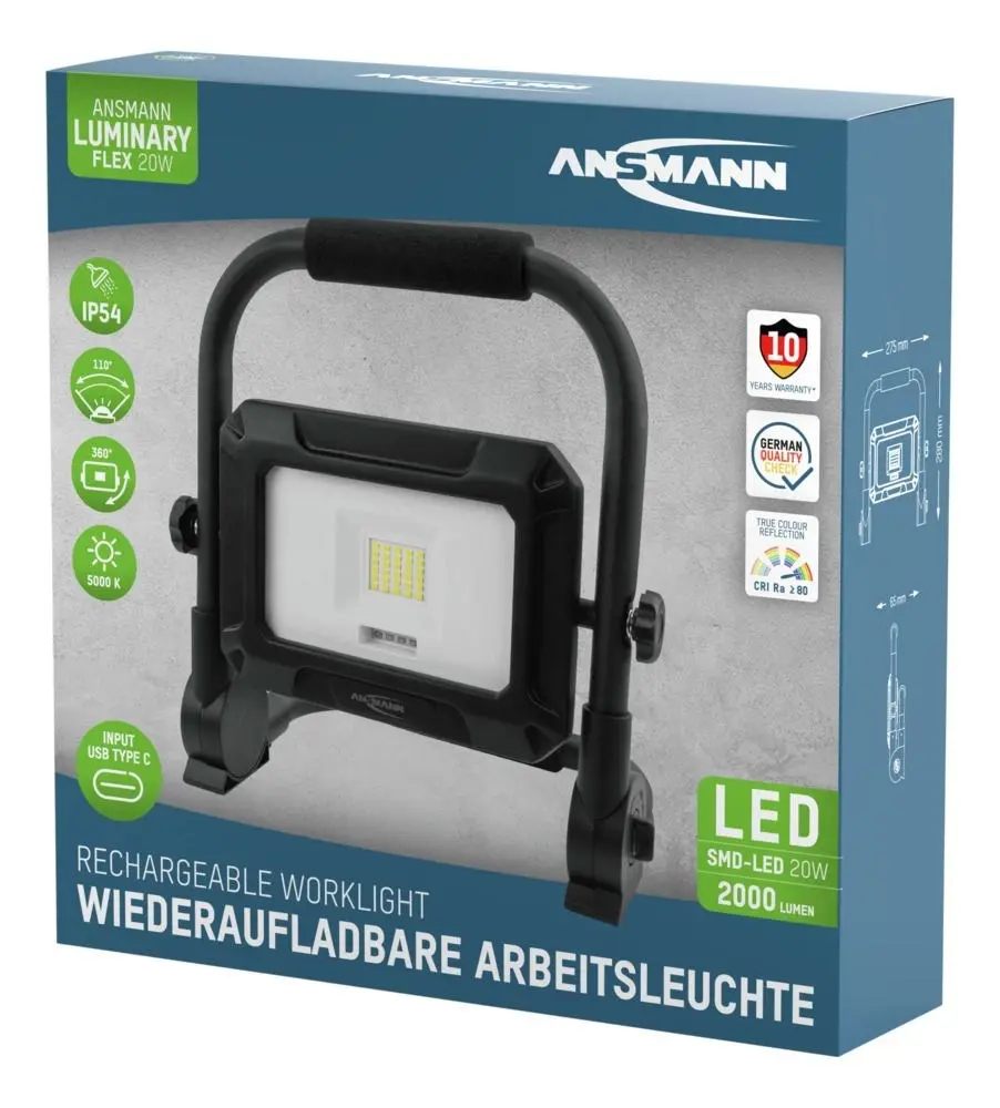 Plūdu darba lampa Ansmann FL20W-R Photo 15