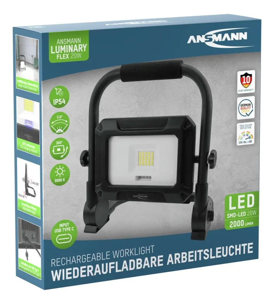 Plūdu darba lampa Ansmann FL20W-R Photo 17