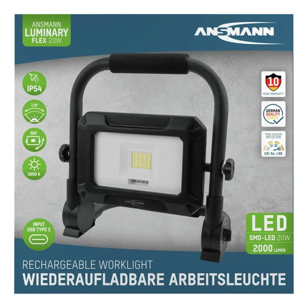 Plūdu darba lampa Ansmann FL20W-R Photo 18