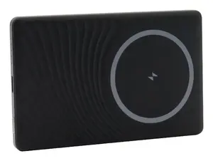 Power bank RealPower PB-5000 MAG 5000 mAh, wireless charging, USB-C, 20 W, Black