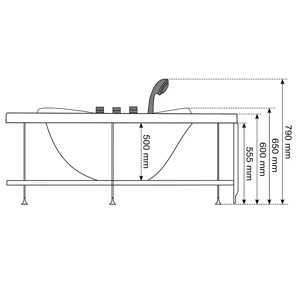 AMUE AMO-1001 Double Massage Bathtub Photo 9