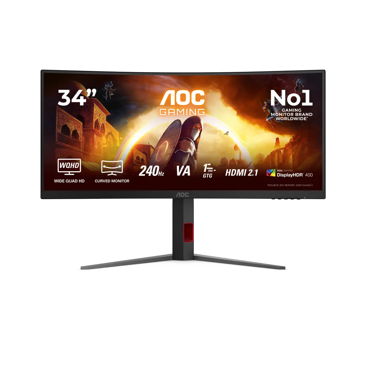 Ieliekts spēļu monitors AOC CU34G4Z 34&quot