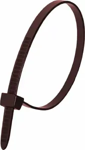 Kabeļu saites Dedra 7,6x370 mm brūnas neilona, 100 gab.