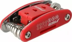 Набор для ремонта велосипедов Multitool Dedra 15 предметов CRV 06F244