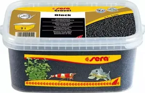 Akvārija grants Sera Gravel Black 2–3 mm 3 l, melns