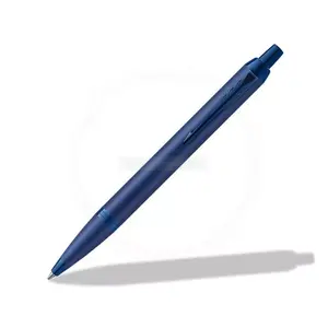 Клипсовая выдвижная шариковая ручка TEKA IM, синяя, круглый корпус, 1 шт