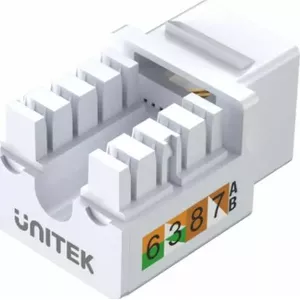 Keystone Jack Unitek T012A RJ-45 Cat 6 UTP — модульный сетевой разъем для Ethernet