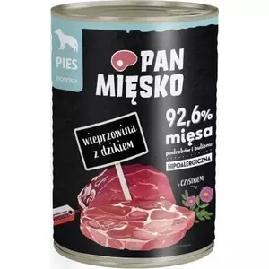 Mitrs suņu barības pan miĘsko Pork with Wild Boar pieaugušajiem 400 g