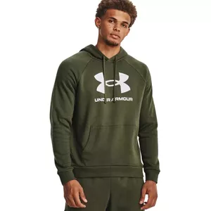 Vīriešu kapučveida džemperis Under Armour Rival Fleece Logo HD, olīvu, izm. L
