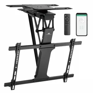 Ceiling electric TV mount MACLEAN MC-490 for 32–75 inch TVs, motorized tilt and rotation