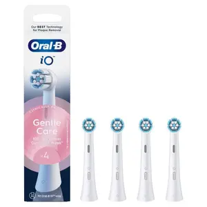 Сменные насадки для зубной щётки BRAUN для Oral‑B iO Gentle Care — 4 шт., мягкая щетина для взрослых