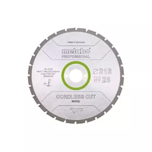 Circular Saw Blade Metabo HW/CT 216x30x28Z Cordless Cut Wood Professional