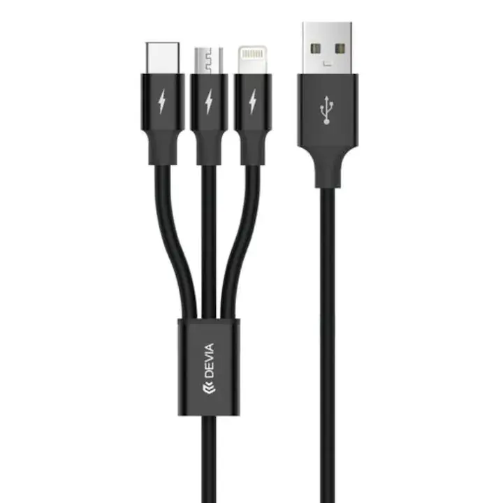 USB 3‑in‑1 kabelis Devia Kintone Series