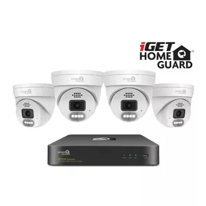 PoE camera set IGET HGNVK84804 — 2K resolution, 8CH NVR, 4 PoE cameras