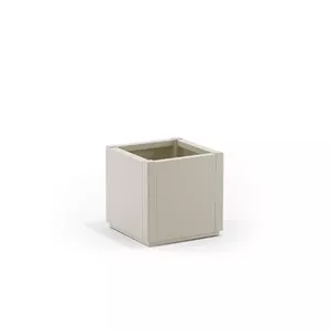Flower box stefanplast Ethica 36×36×35 cm white — rectangular planter for balcony and terrace