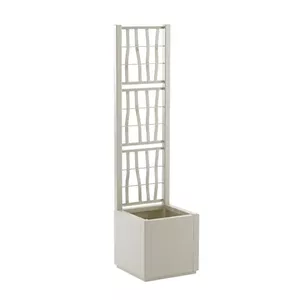 Flower box Stefanplast Ethica square 36×36×140 cm white